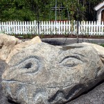 One of three dragon heads by Carole Hanson