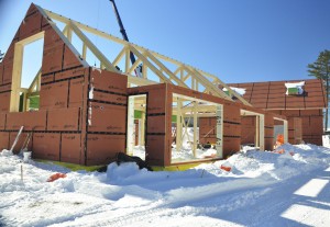 8-bosarge-ed-building-2-4-11-north-sidea February 4th - the walls of the classroom take shape.The bump-out section on left is the hallway that will link the three classroom sections.