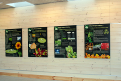 Interpretive signage in the lobby